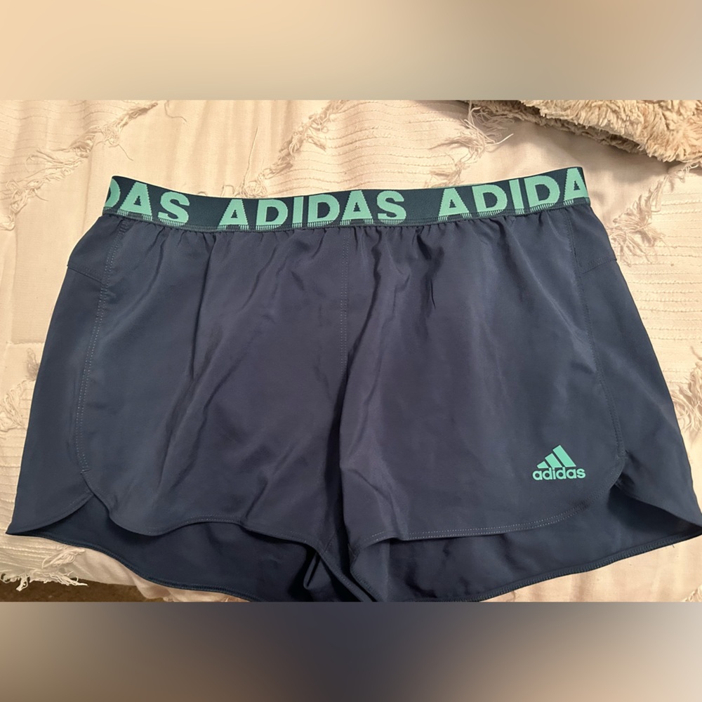 adidas shorts, dark teal+light teal, aeroready